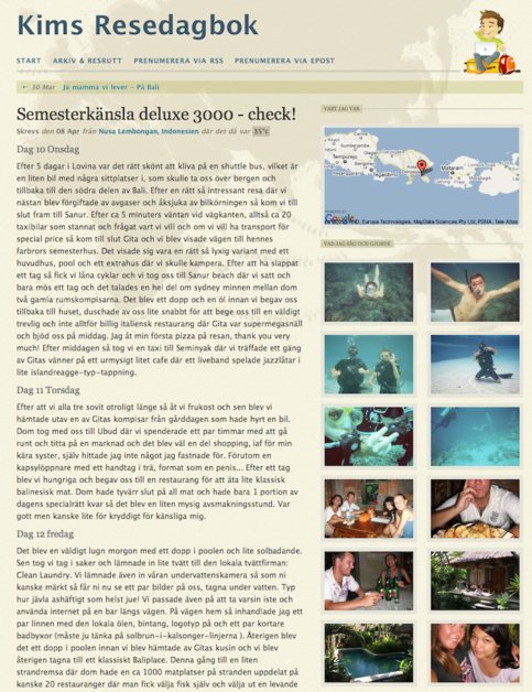 A great web design by Kim Fransman, Stockholm, Sweden: 