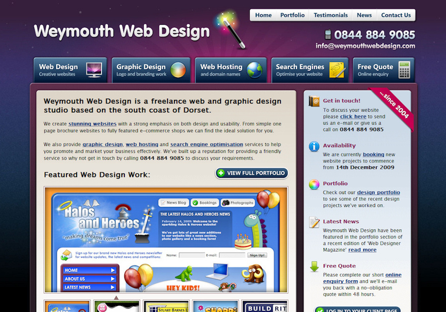 A great web design by Weymouth Web Design, Weymouth, United Kingdom: 