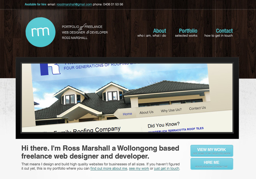A great web design by Ross Marshall, Wollongong NSW, Australia: 