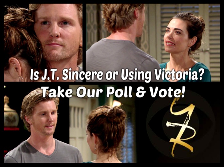 The Young and the Restless Poll: Is JT Sincere Or Is He Using Victoria