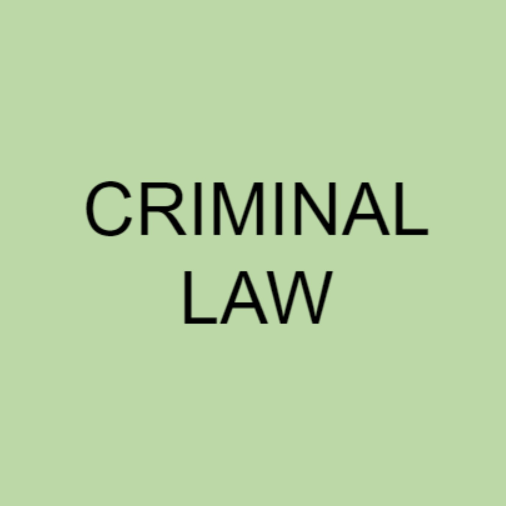 Criminal Law