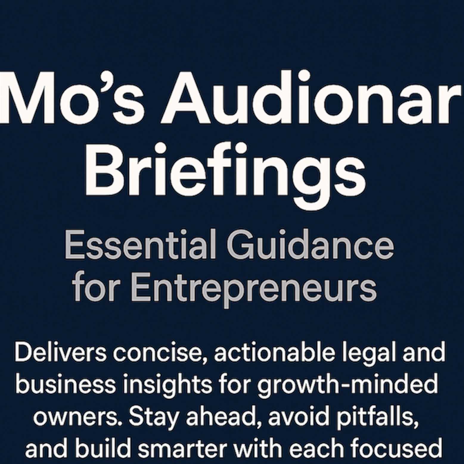 Mo’s Audionar Briefings: Essential Guidance for Entrepreneurs