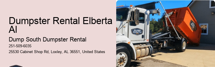Dumpster Rental Elberta Al