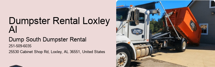 Dumpster Rental Loxley Al