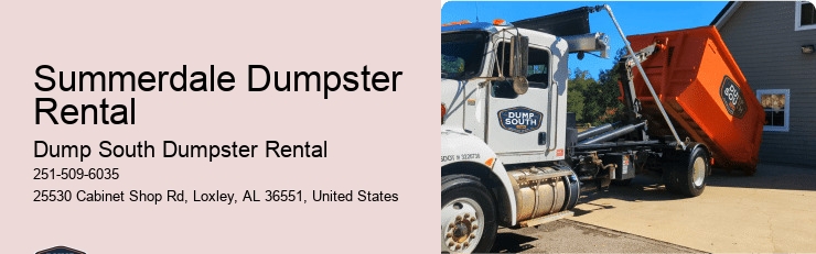 Summerdale Dumpster Rental