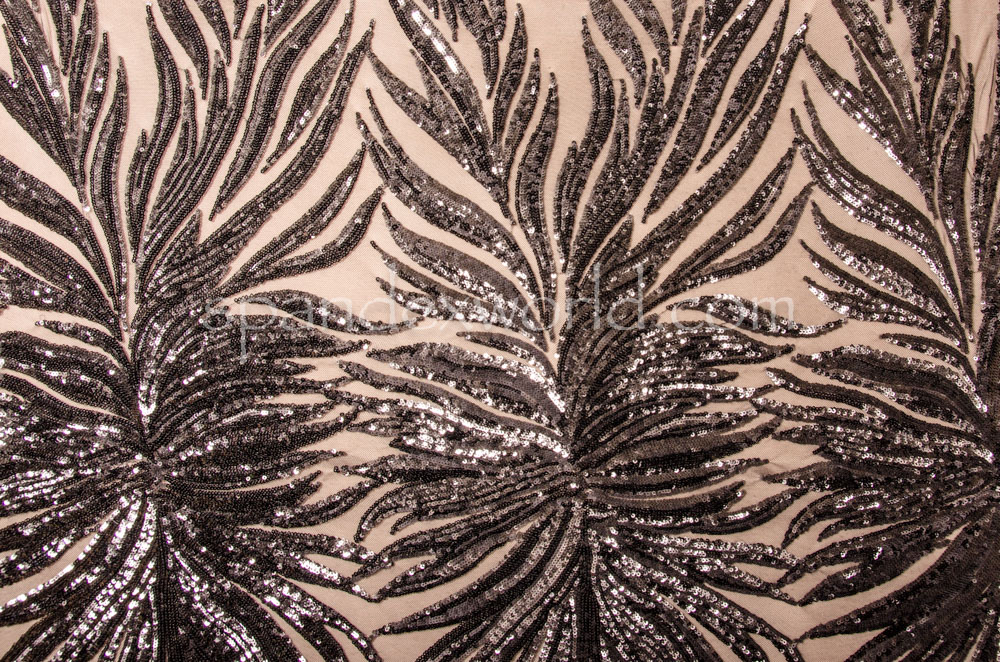 Stretch Sequins (Black/Black)