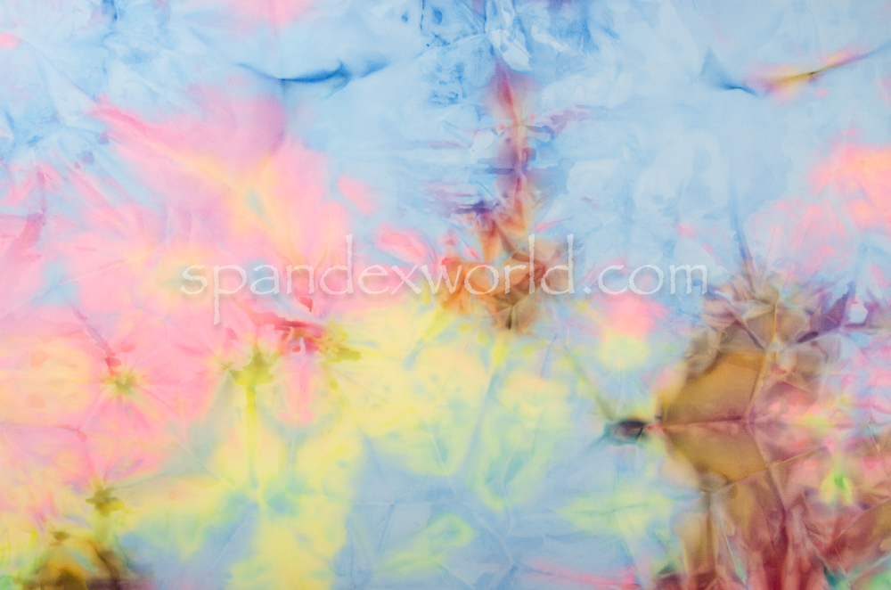 Tie dye spandex (Blue/Pink/Multi)