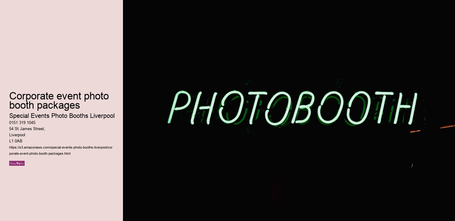 Corporate event photo booth packages