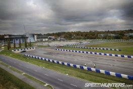 The remains of the Brooklands oval racing circuit, Weybridge, Surrey, United Kingdom