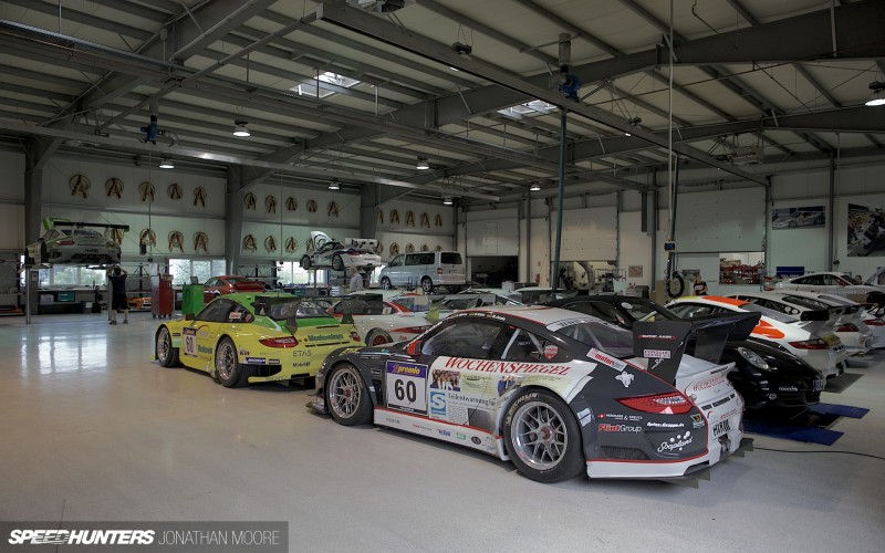 Manthey Racing headquarters on the Gewerbe Park at the Nürburgring Nordschleife,&nbsp;Germany