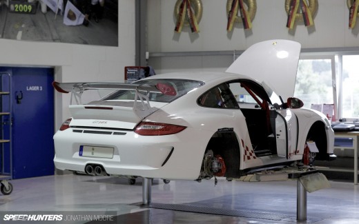 Manthey Racing headquarters on the Gewerbe Park at the Nürburgring Nordschleife,&nbsp;Germany