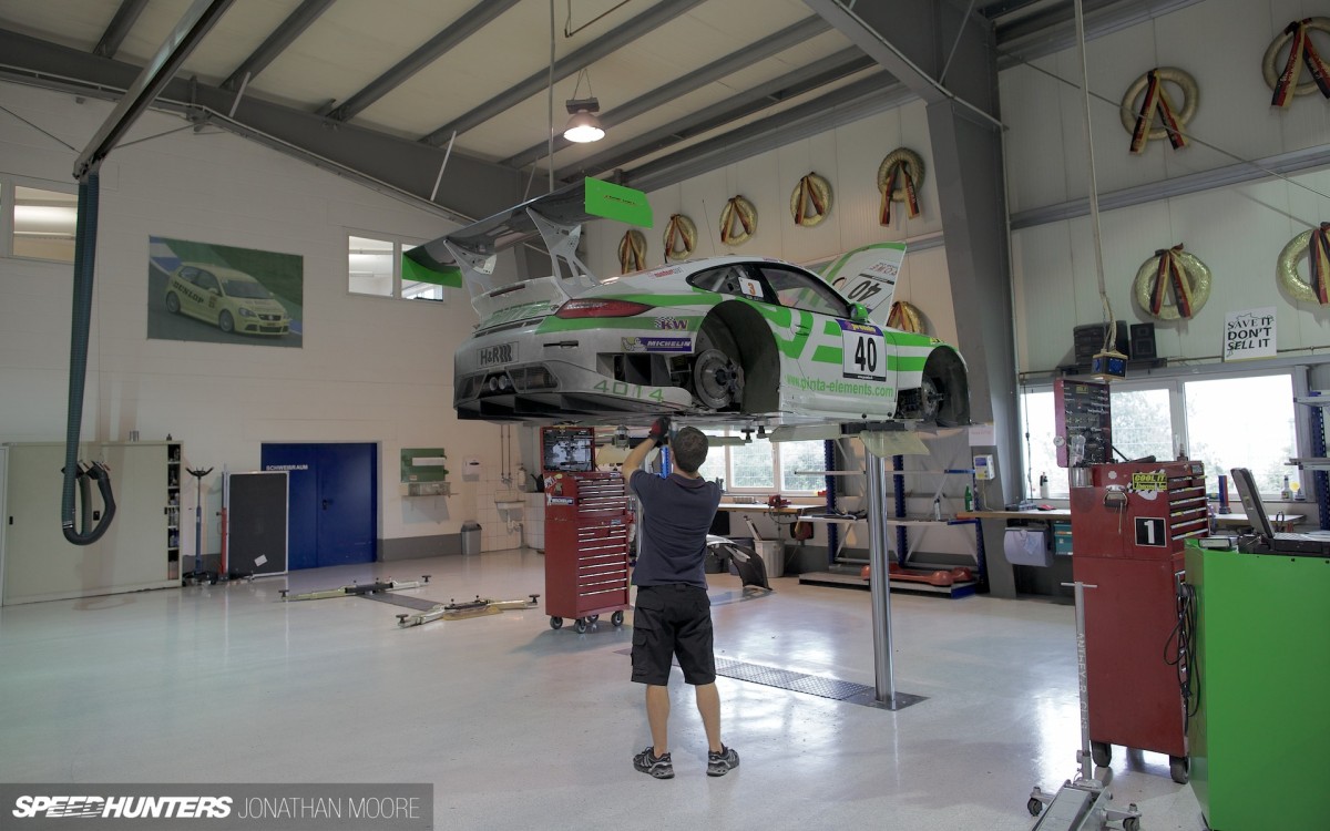 Manthey Racing headquarters on the Gewerbe Park at the Nürburgring Nordschleife, Germany