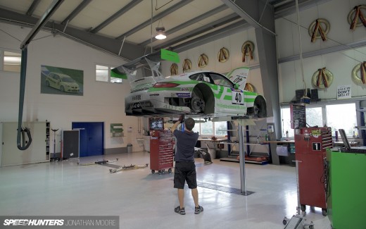 Manthey Racing headquarters on the Gewerbe Park at the Nürburgring Nordschleife,&nbsp;Germany