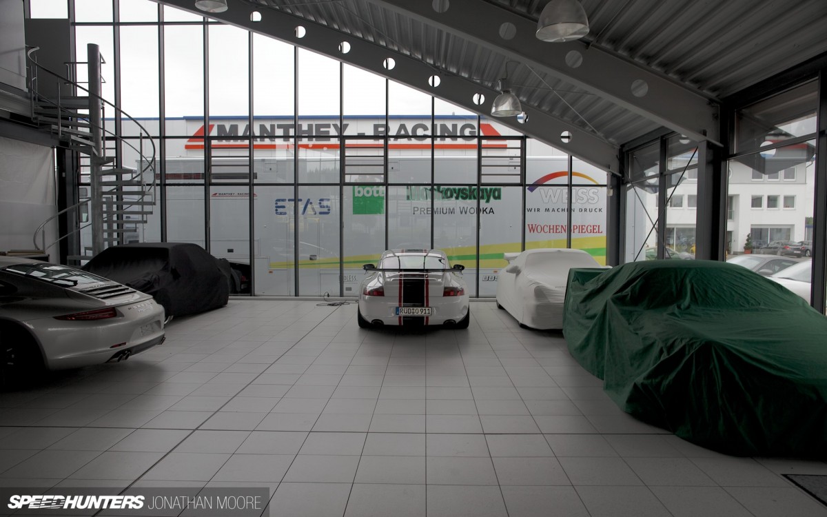 Manthey Racing headquarters on the Gewerbe Park at the Nürburgring Nordschleife, Germany