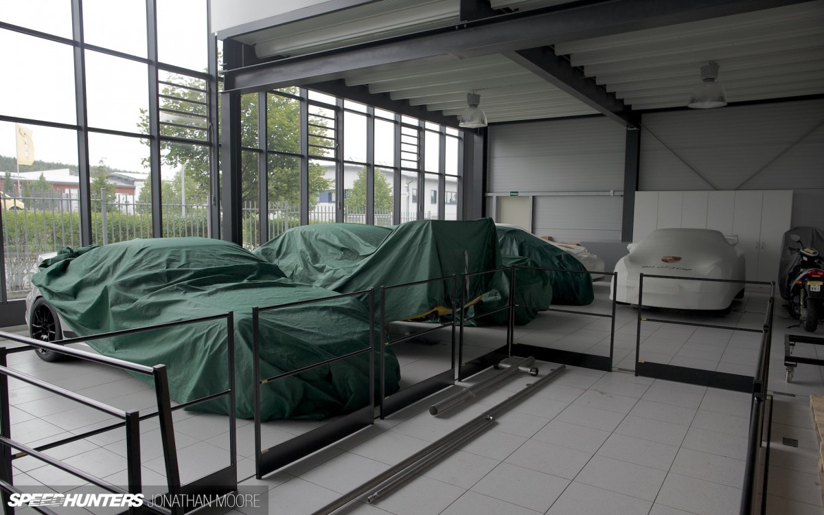 Manthey Racing headquarters on the Gewerbe Park at the Nürburgring Nordschleife, Germany