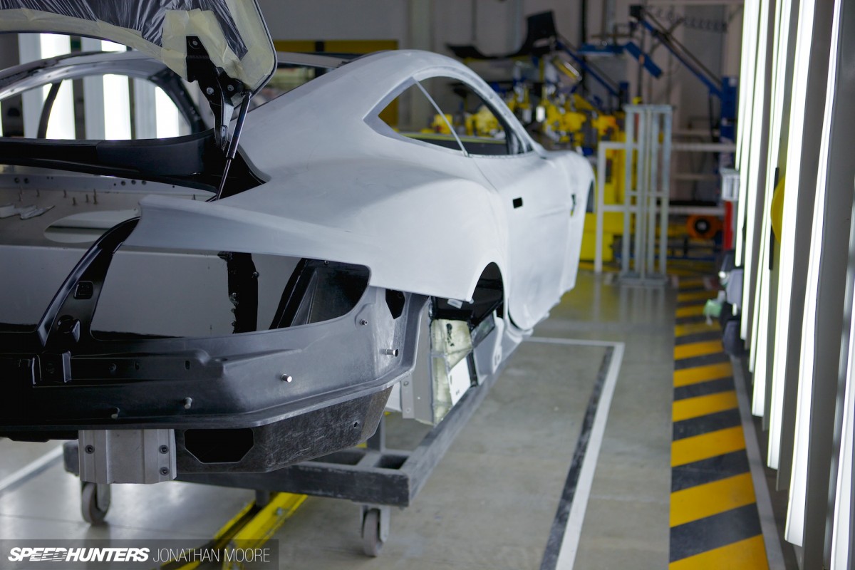 The Aston Martin headquarters and production line at Gaydon in the UK
