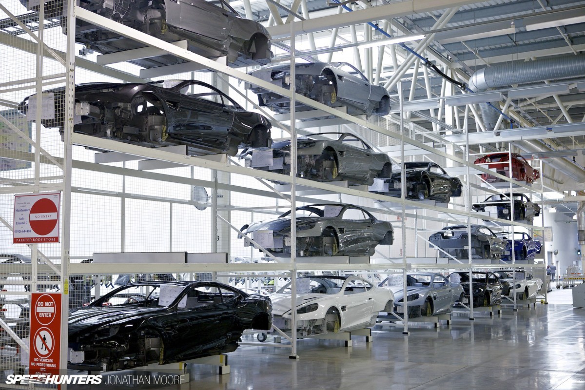 The Aston Martin headquarters and production line at Gaydon in the UK