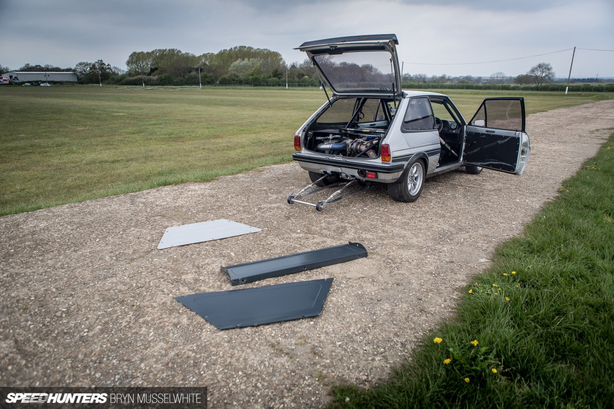 Old Skool Ford Fiesta 100E Cosworth Subaru Santa Pod (44 of 84)