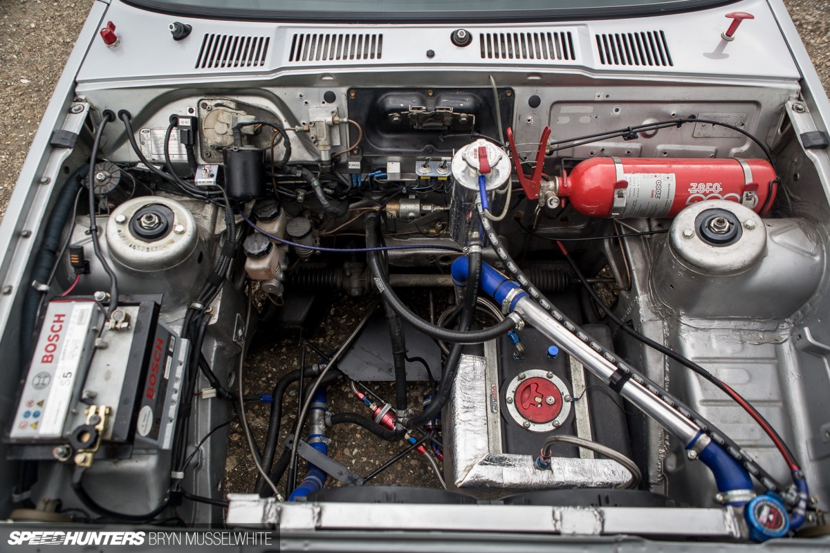 Old Skool Ford Fiesta 100E Cosworth Subaru Santa Pod (48 of 84)