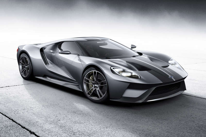 All-new Ford GT in Liquid Silver, L-R, 3/4 Front Shown,&nbsp;February