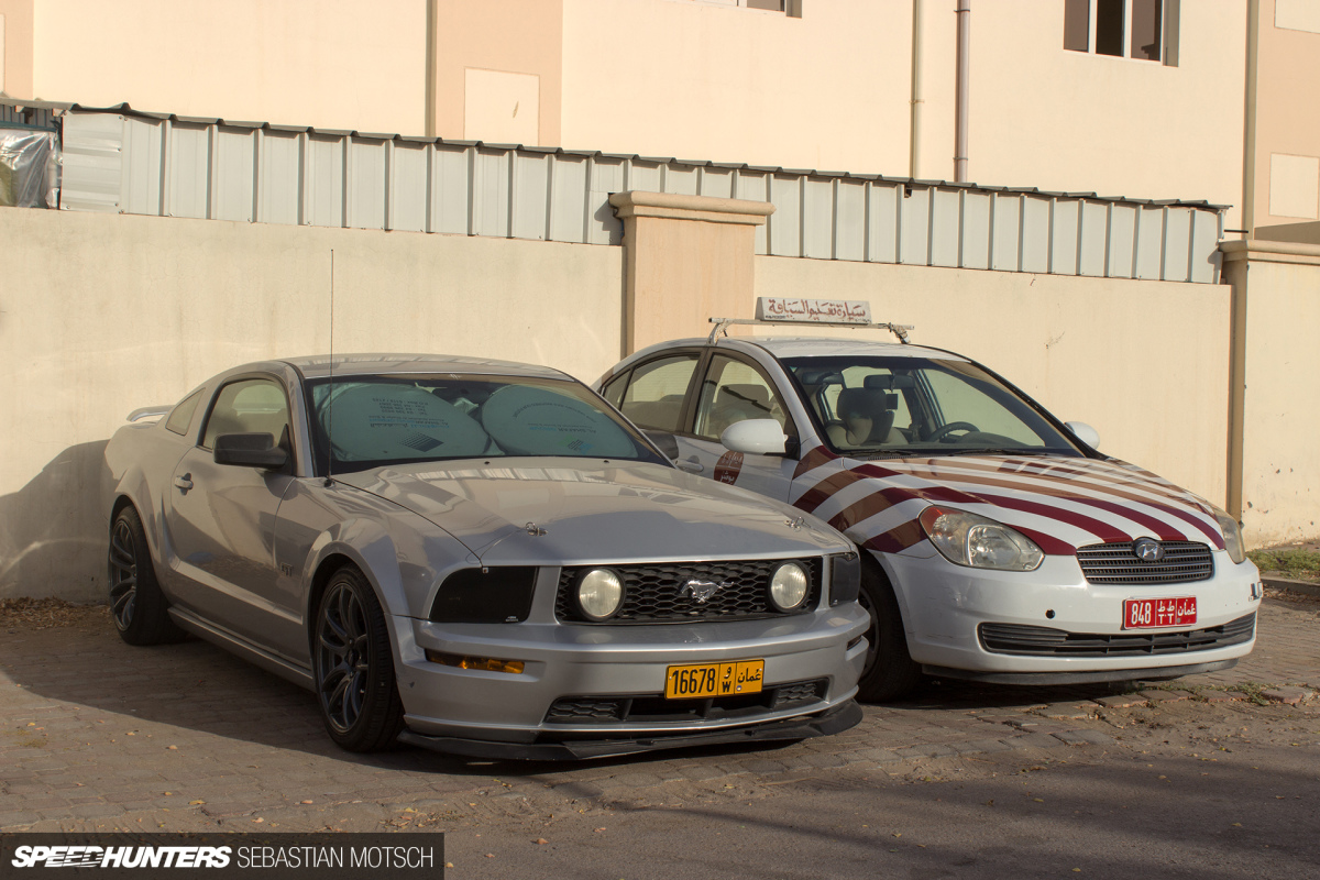 Speedhunters Ford Mustang and Hyundai Accent Driving School Car in Oman by Sebastian Motsch
