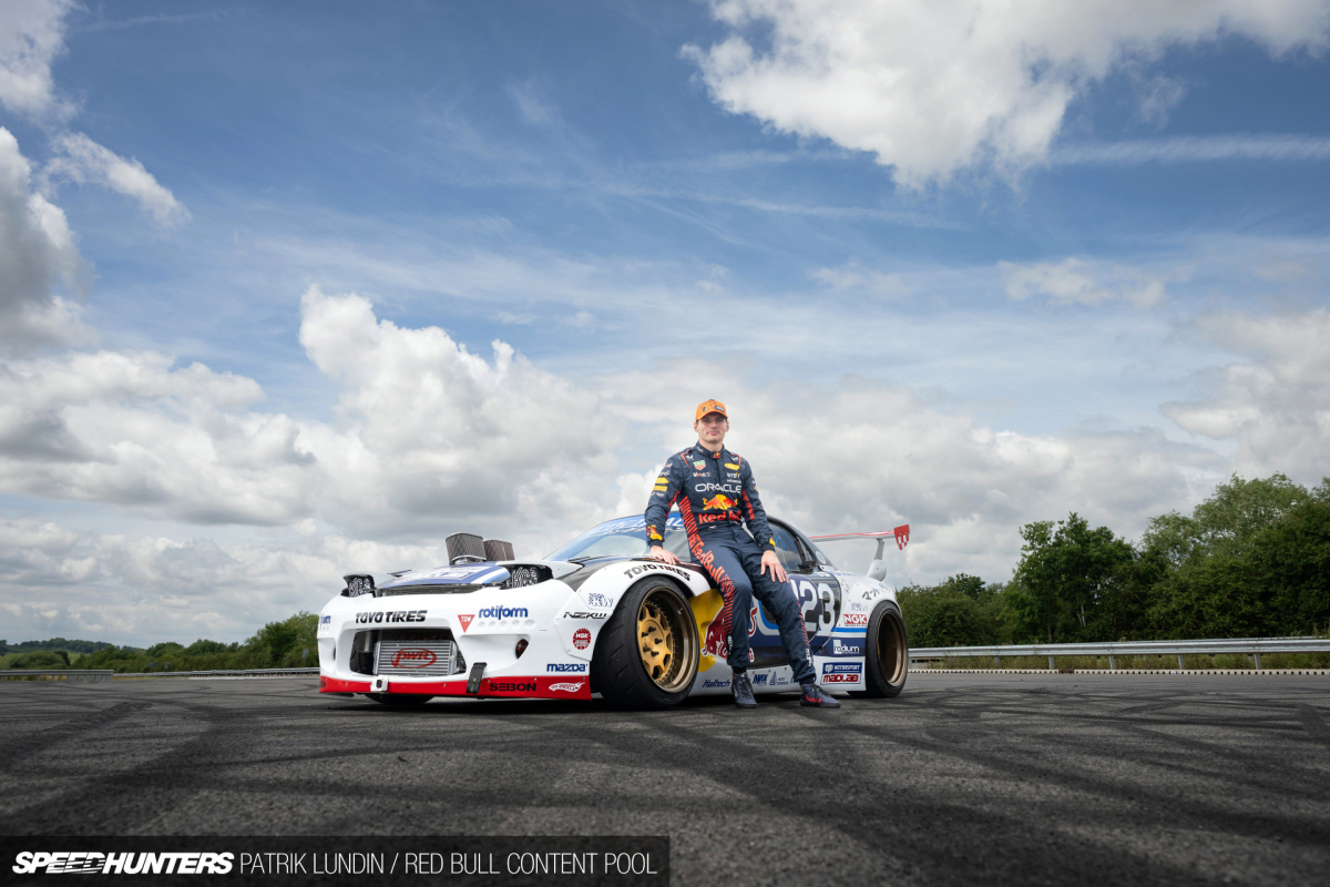 Max Verstappen learning to drift