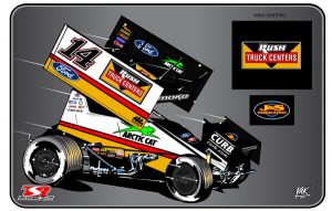 The sprint car that Tony Stewart will drive in 2017.