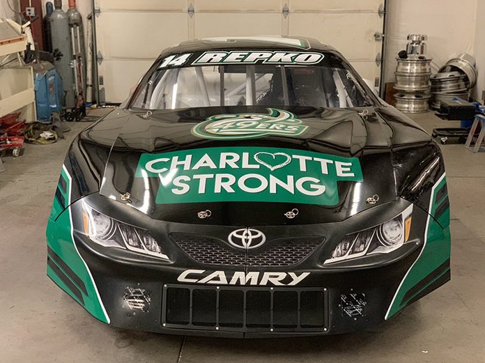 Ryan Repko UNC Charlotte Ryan Repko's race car will pay tribute to the victims of the recent UNC Charlotte shooting this weekend at Motor Mile Speedway. (Photo Courtesy of Ryan Repko)