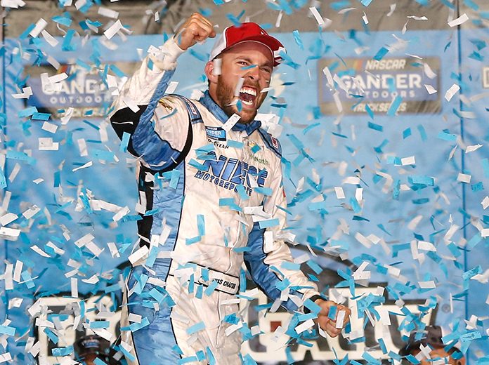 Ross Chastain VL Kansas Ross Chastain had decided to forgo earning points in the NASCAR Xfinity Series to chase the NASCAR Gander Outdoors Truck Series title. (NASCAR Photo)