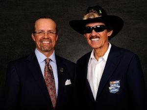 Kyle Petty (left) with his father, Richard Petty. (NASCAR Photo)