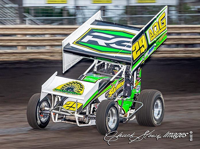 Russ Hall Russ Hall rolled to his first Pro Sprint Series victory at Knoxville Raceway on Saturday night. (Chuck Stowe Photo)