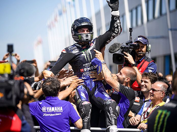 Maverick Vinales Maverick Vinales earned his first victory of the season Sunday at TT Circuit Assen. (Yamaha Photo)