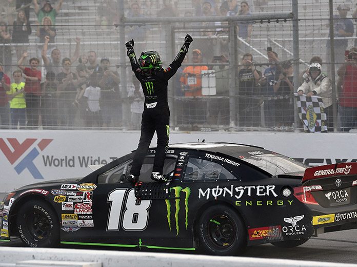 Ty Gibbs Winner WWT Raceway Ty Gibbs celebrates his first ARCA Menards Series triumph at World Wide Technology Raceway. (Monster Energy Photo)