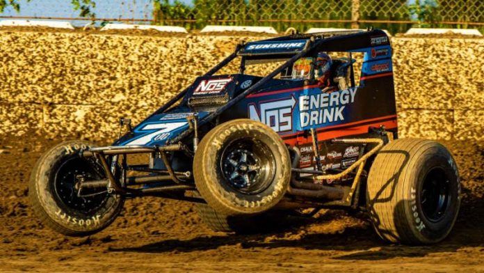 unnamed Tyler Courtney at Plymouth Speedway. (Rich Forman photo)