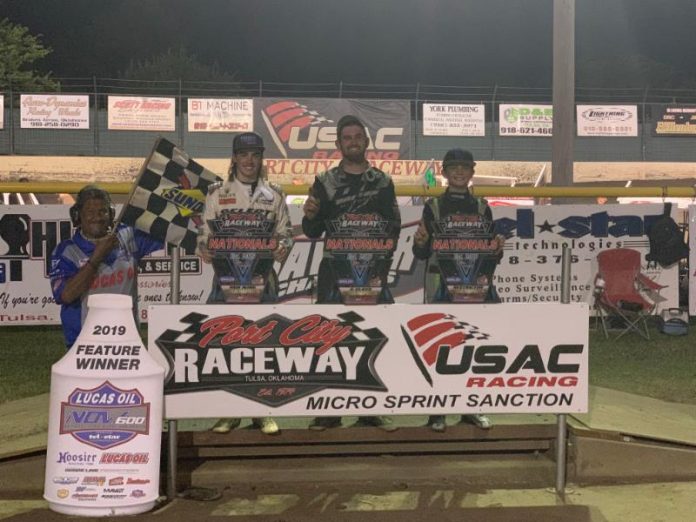 IMG_1168 Layden Pearson, Frank Flud and Ryder Laplante were winners Saturday in Lucas Oil National Open Wheel 600 Series action at Port City Raceway.