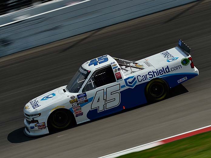 CarShield will return to sponsor Ross Chastain in the final seven NASCAR Gander Outdoors Truck Series races this year. (NASCAR Photo) CarShield will return to sponsor Ross Chastain in the final seven NASCAR Gander Outdoors Truck Series races this year. (NASCAR Photo)