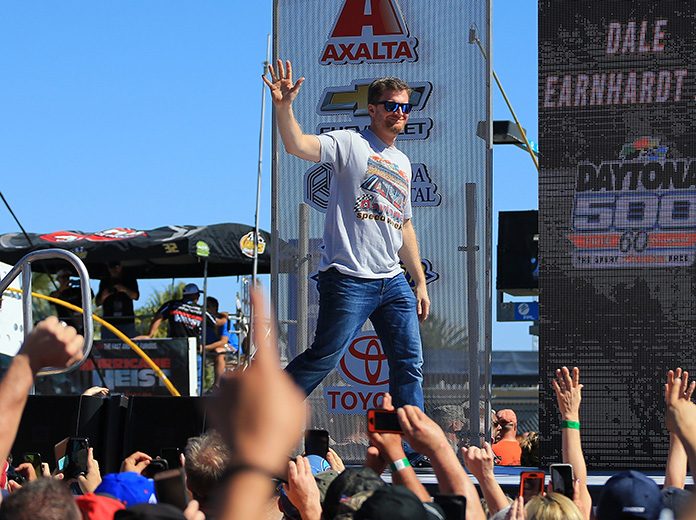 Dale Earnhardt Jr. has released his first statement since he was involved in a plane crash last Thursday. (NASCAR Photo) Dale Earnhardt Jr. has released his first statement since he was involved in a plane crash last Thursday. (NASCAR Photo)