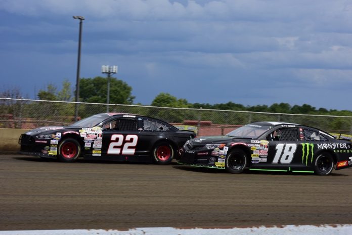 2019 ARCA Springfield-6 Corey Heim Ty Gibbs Battle Mark Funderburk Photo