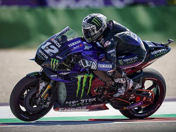 Maverick Viñales earned the pole position for Sunday's MotoGP race at Misano World Circuit Marco Simoncelli. (Yamaha Photo) Maverick Viñales earned the pole position for Sunday's MotoGP race at Misano World Circuit Marco Simoncelli. (Yamaha Photo)