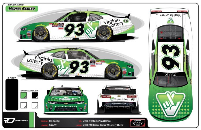 Hermie Sadler's RSS Racing entry for this weekend at Richmond Raceway. Hermie Sadler's RSS Racing entry for this weekend at Richmond Raceway.