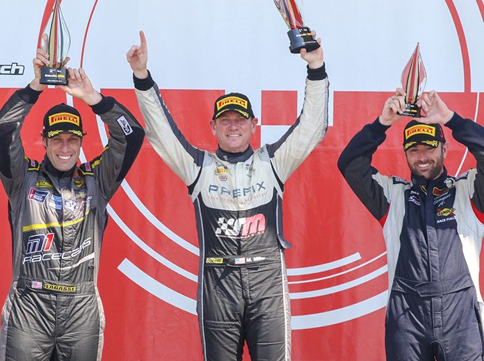 Marc Miller (center) outran Scott Lagasse Jr. (left) and Edward Sevadjian to win Sunday's Trans-Am Series TA2 event at Circuit of the Americas. Marc Miller (center) outran Scott Lagasse Jr. (left) and Edward Sevadjian to win Sunday's Trans-Am Series TA2 event at Circuit of the Americas.
