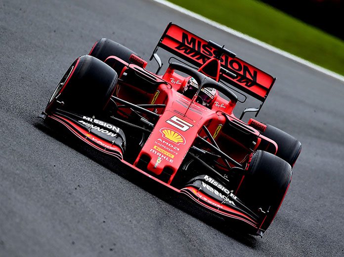 Sebastian Vettel was fastest in Formula One practice Friday in Brazil. (Ferrari Photo) Sebastian Vettel was fastest in Formula One practice Friday in Brazil. (Ferrari Photo)