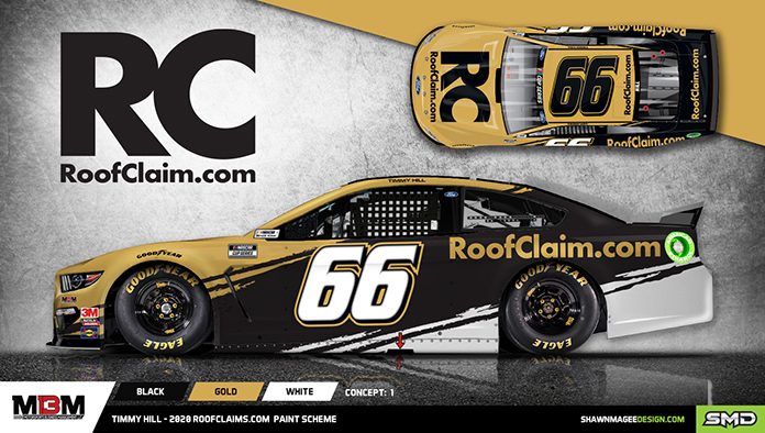 RoofClaim.com will sponsor MBM Motorsports and driver Timmy Hill in multiple NASCAR Cup Series races this year. RoofClaim.com will sponsor MBM Motorsports and driver Timmy Hill in multiple NASCAR Cup Series races this year.