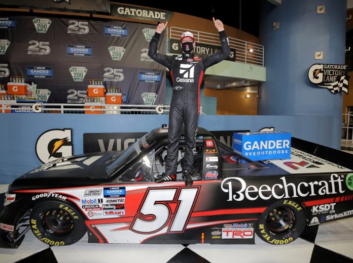 NASCAR Gander RV & Outdoors Truck Series Baptist Health 200 Busch Rallies For Homestead