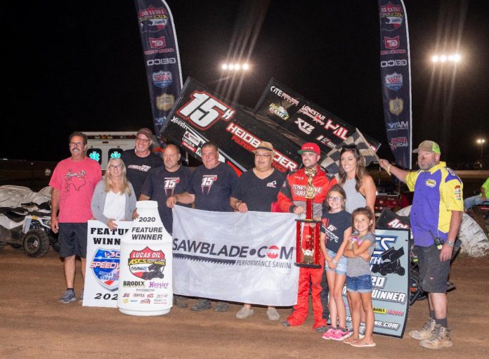 Sam Hafertepe Jr. Sam Hafertepe Jr. in victory lane. (ASCS photo)