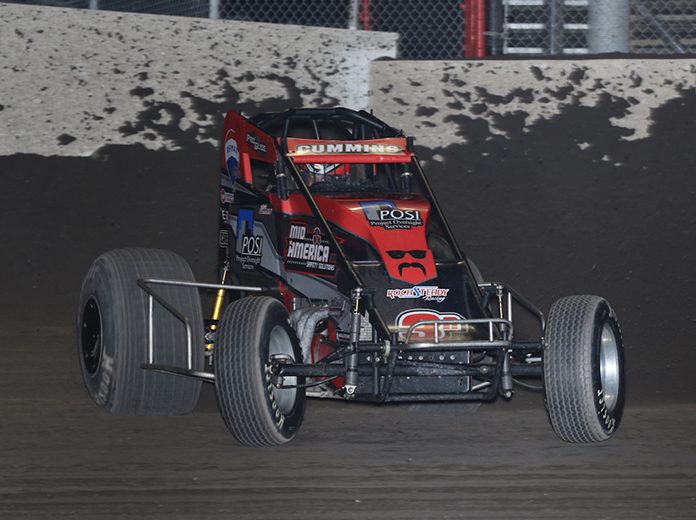 Kyle Cummins captured Sunday's Indiana Sprint Week finale at Tri-State Speedway. (Neil Cavanah Photo) Kyle Cummins captured Sunday's Indiana Sprint Week finale at Tri-State Speedway. (Neil Cavanah Photo)