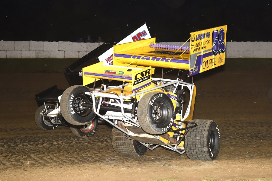 2020 ASCS SW 2 Caney Valley5 Blake Hahn Pops Massive Wheelie Paul Arch