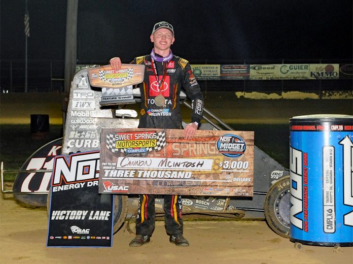 Cannon McIntosh USAC Midget Win SSMC 090420 KKM Ends USAC Skid