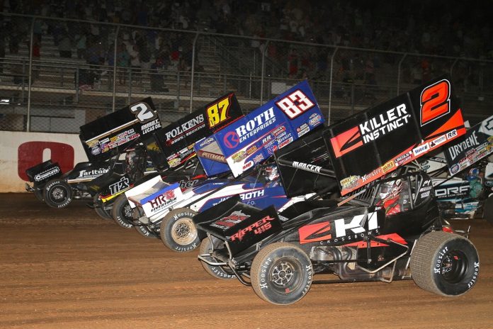 2020-ASCoC-Weikert-Sun-1-Four-Wide-Parade-Lap-Dan-Demarco-Photo Previewing The Tuscarora 50