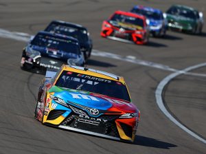 Kyle Busch has one more shot to advance to the next round of the NASCAR playoffs this weekend at the Charlotte Motor Speedway ROVAL. (Brian Lawdermilk/Getty Images Photo)